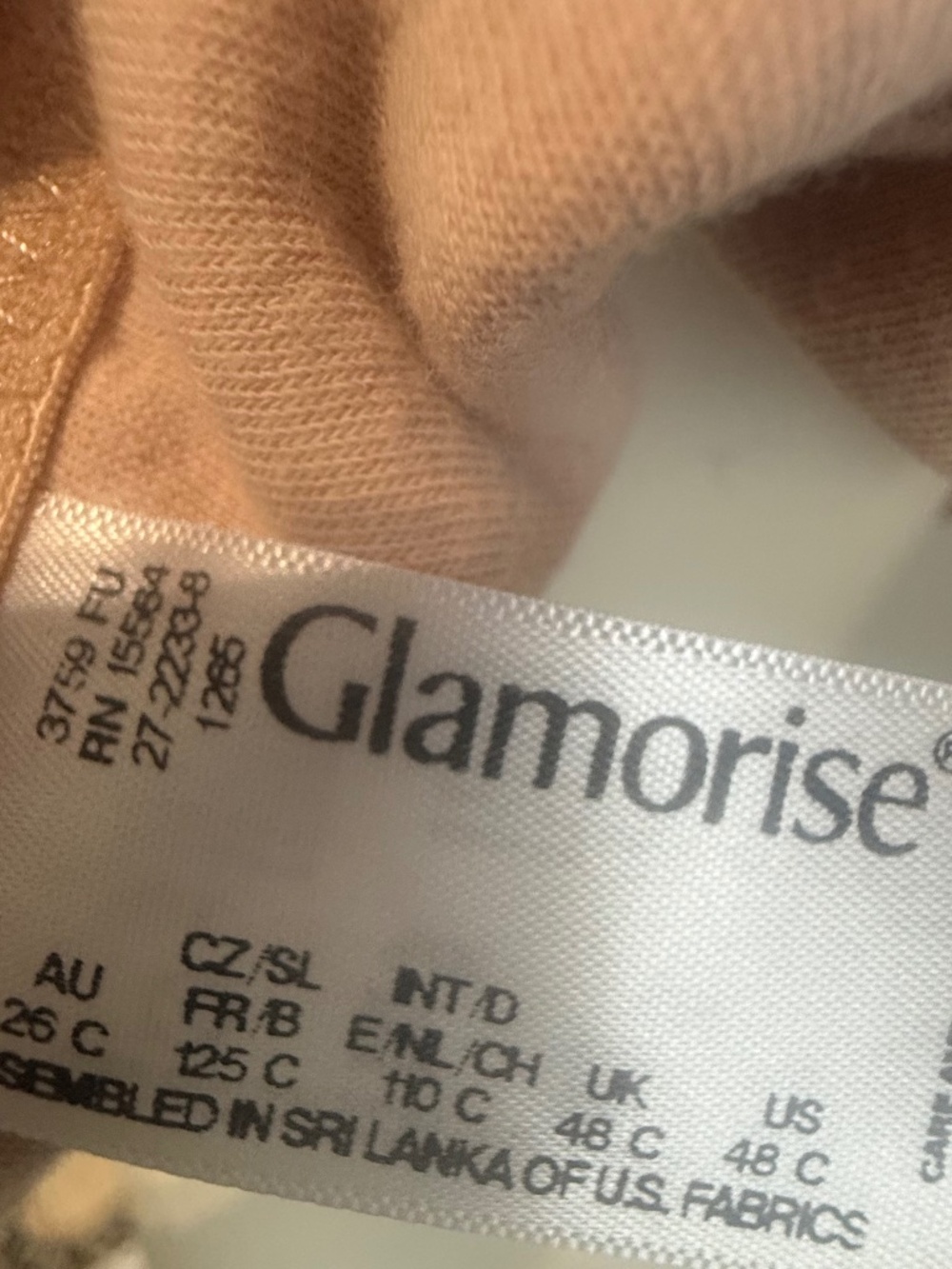 Glamorise bra,48 C. Nude - Picture 9 of 11